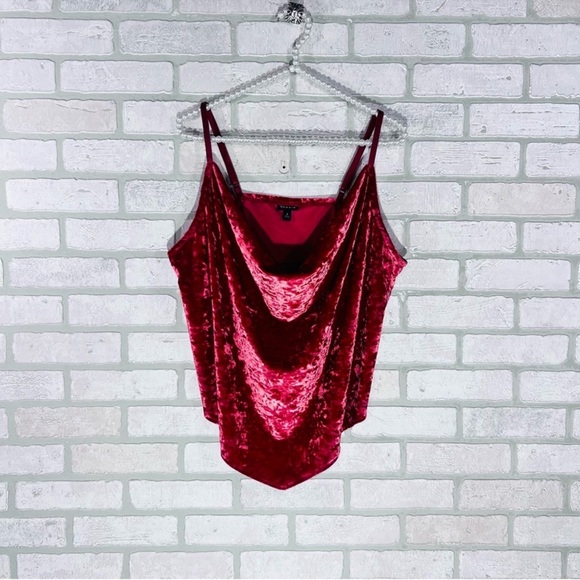 Torrid 4k velvet red cowl cami - Picture 2 of 5